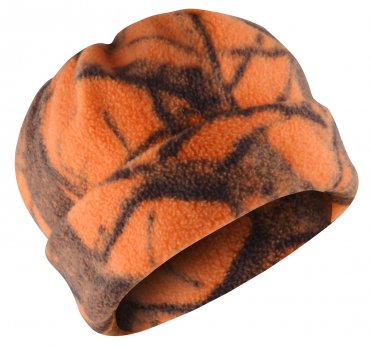 čepice FLEECE camo oranžová LČR